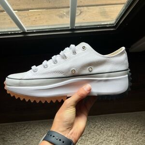White Converse Run Star Hike Trainers